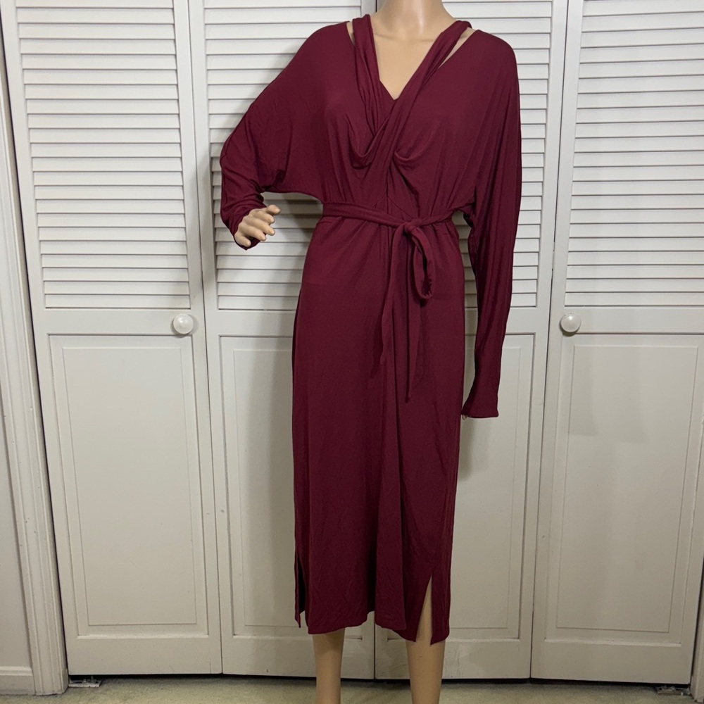 NWT Universal Standard Wrap Front Cabernet Dress Size 6 - 8